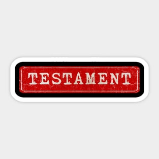 vintage retro plate Testament Sticker